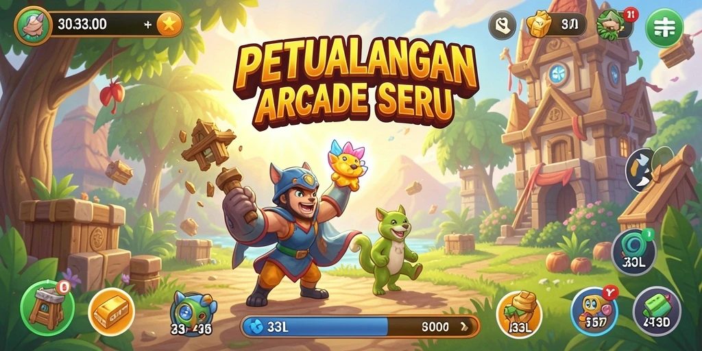 Tampilan permainan 33L yang penuh warna dan menarik.
