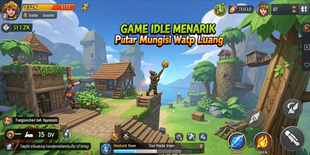 Gameplay 33ZK dengan karakter yang menarik dan dinamis.