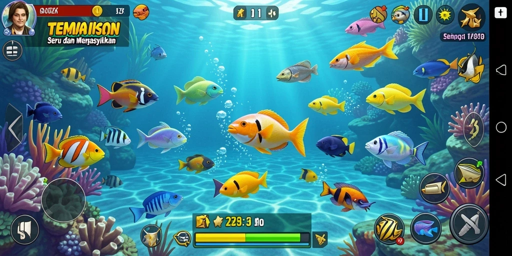 Tampilan gameplay <strong>5ZK</strong> yang menarik dengan aksi menembak ikan.