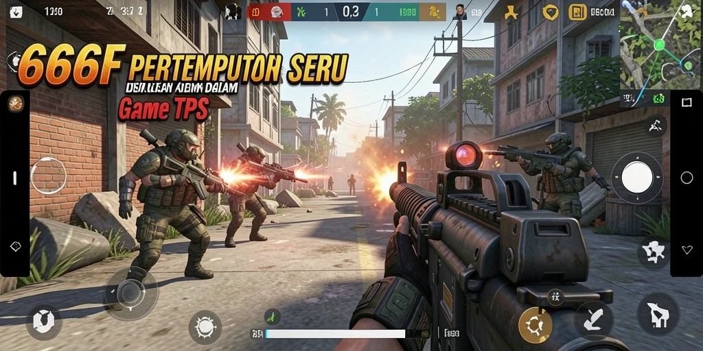 Screenshot gameplay 666F menampilkan aksi pertempuran seru di TPS.