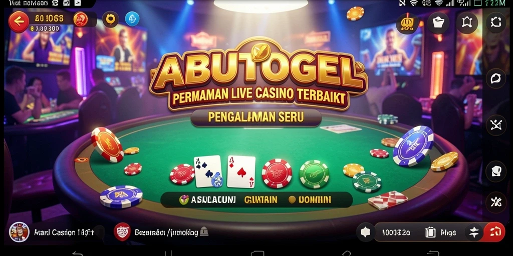 Tampilan menarik gameplay Live Casino ABUTOGEL dengan dealer profesional.