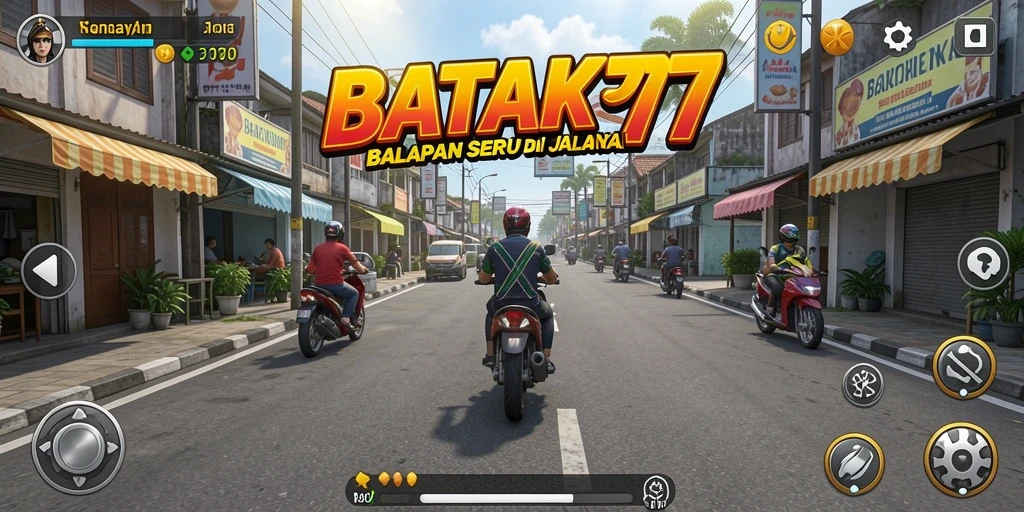 Tampilan gameplay <strong>BATIK77</strong> yang seru dalam balapan.