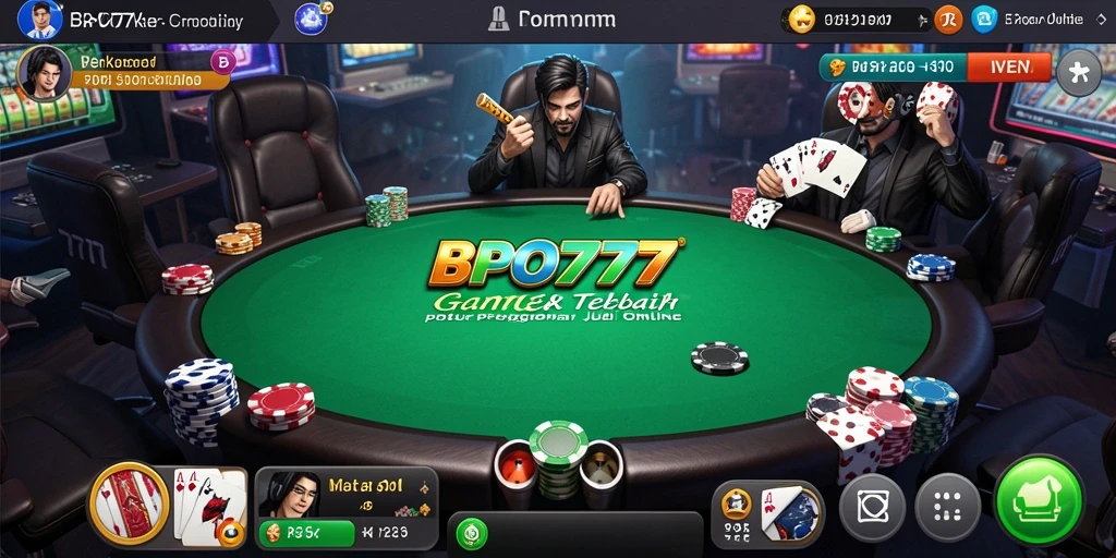 Tampilan gameplay BPO777 yang menegangkan di meja poker.