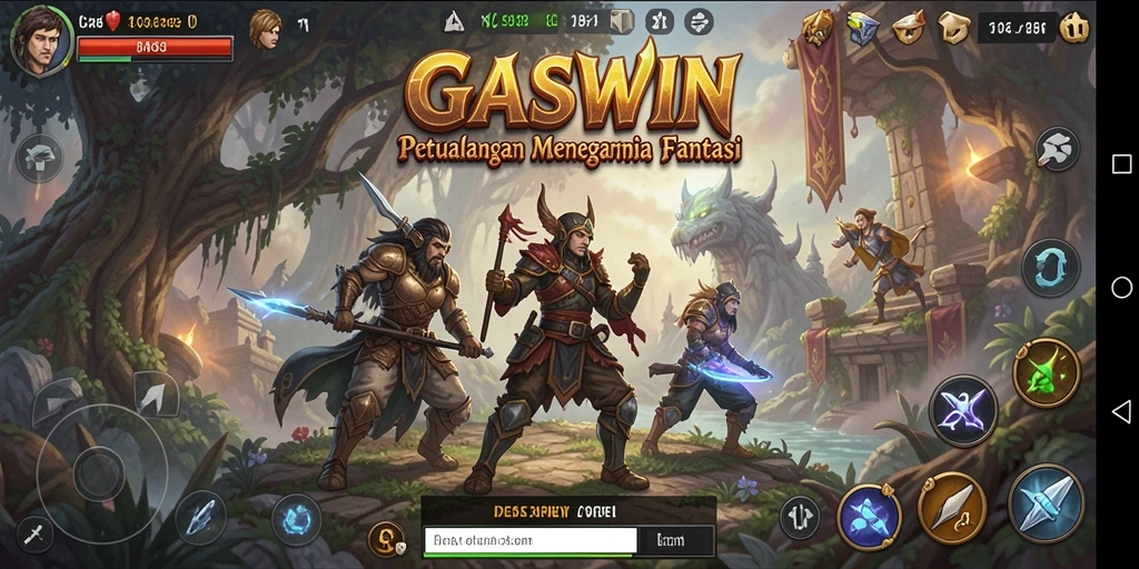 Gameplay menegangkan di dunia petualangan GASWIN.