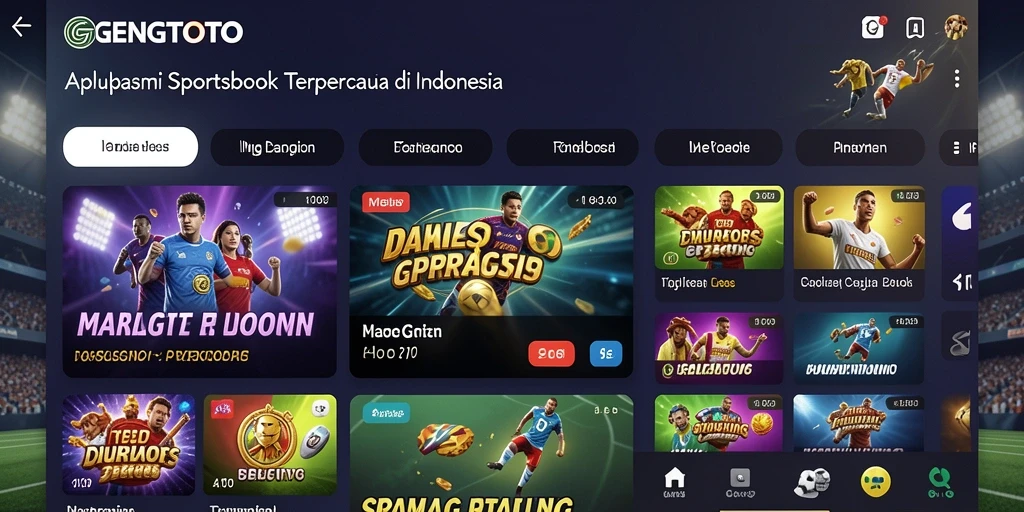 Tangkapan layar GENGTOTO menampilkan antarmuka taruhan olahraga yang menarik.