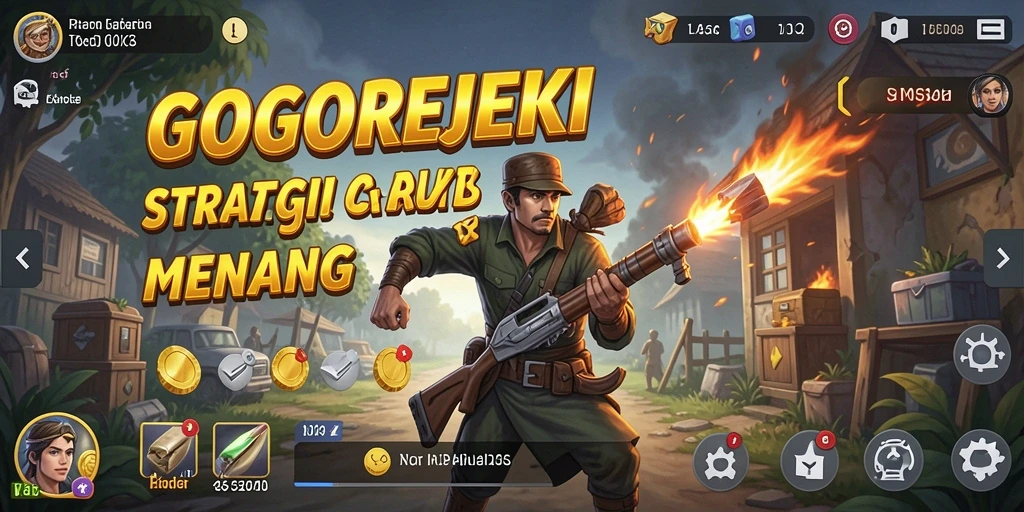 Gameplay GOGOREJEKI yang seru dengan taktik mendalam.