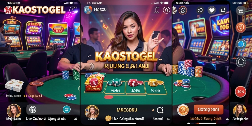 Tampilkan gameplay Live Casino yang menarik dan interaktif di KAOSTOGEL.