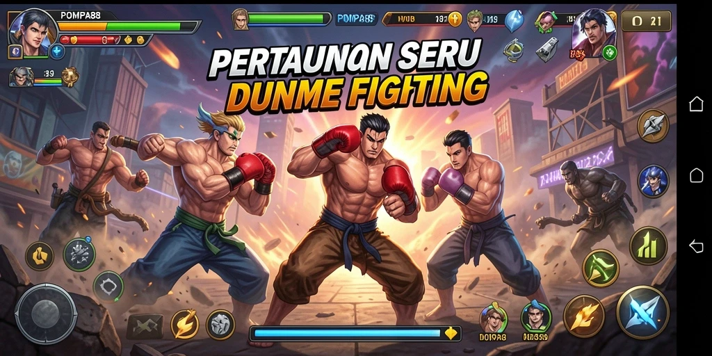 Screenshot gameplay POMPA88 menampilkan aksi pertarungan mendebarkan.