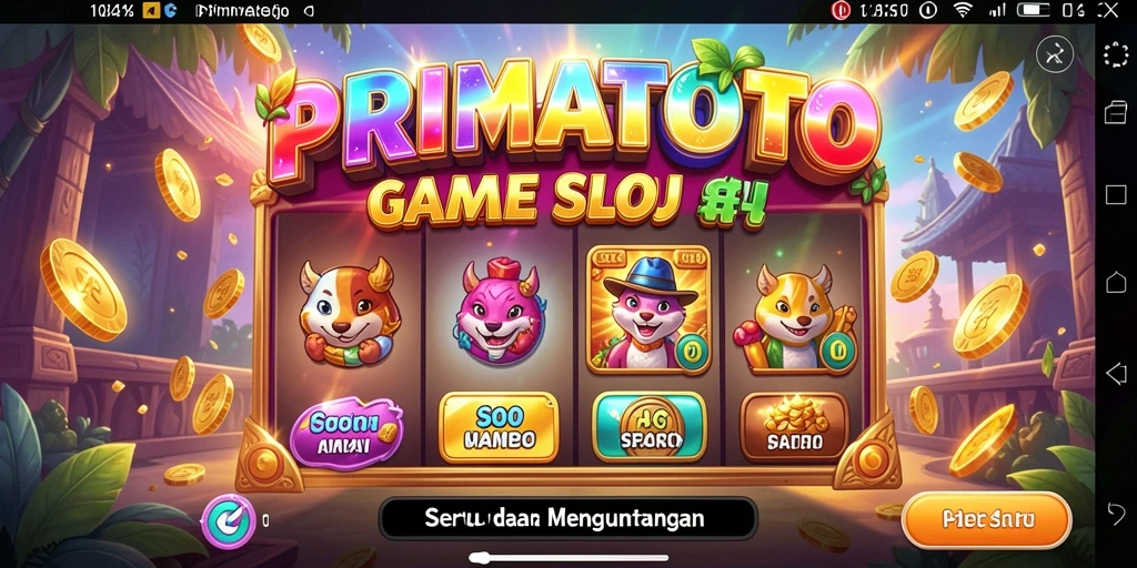 Screenshot gameplay PRIMATOTO dengan tampilan slot yang menarik.