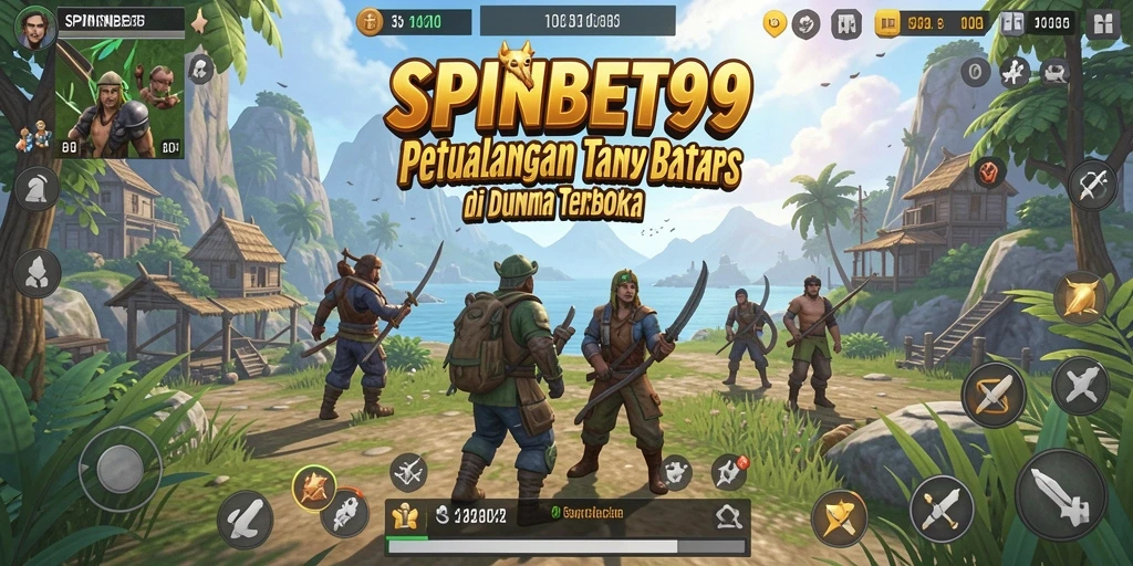 Screenshot menunjukkan gameplay SPINBET99 dengan eksplorasi dunia terbuka yang luas.