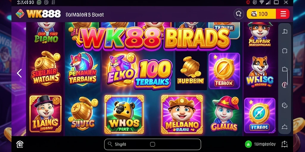 Screenshot utama WK888 menunjukkan gameplay Slot yang mengasyikkan.