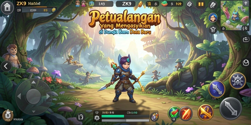 Gameplay menarik di ZK9 dengan aksi petualangan yang mendebarkan.