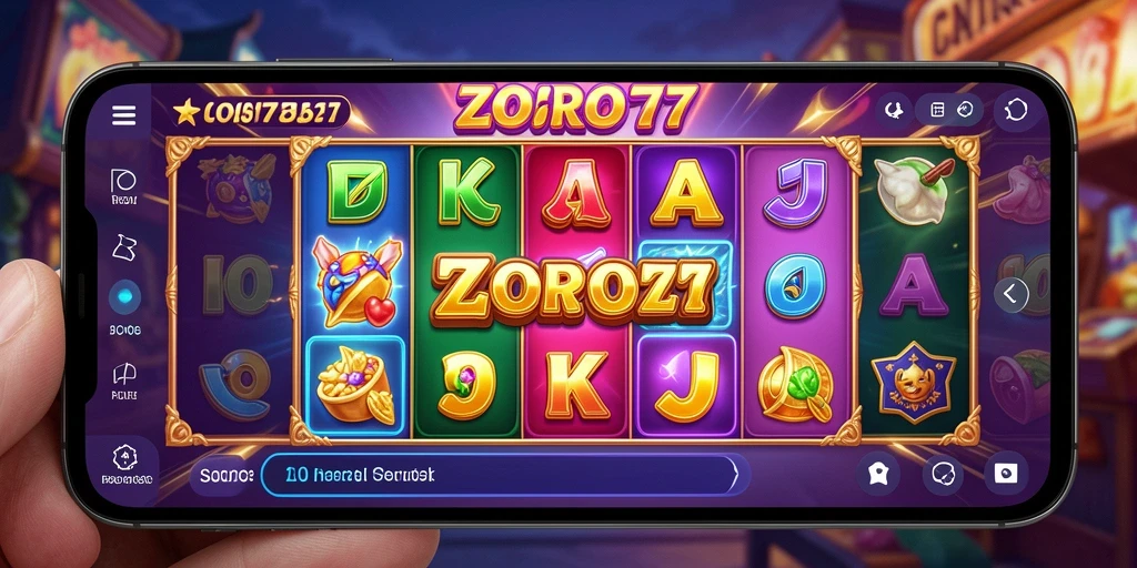 Screenshot menunjukkan gameplay seru ZORO77 dalam permainan Slot.
